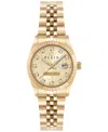 Philipp Plein Date Superlative Crystal Watch In Ip Yellow Gold