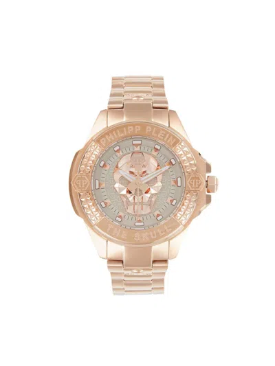 Philipp Plein Women's $kull 41mm Rose Gold Tone Stainless Steel Bracelet Watch