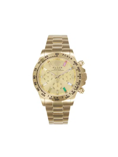Philipp Plein Women's Nobile Ip Goldtone Stainless Steel & Crystal Chronograph Bracelet Watch/38mm In Brown