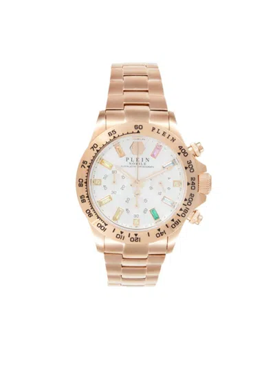 Philipp Plein Women's Nobile Lady Ip Rose Gold Stainless Steel Chronography Bracelet Watch/38mm