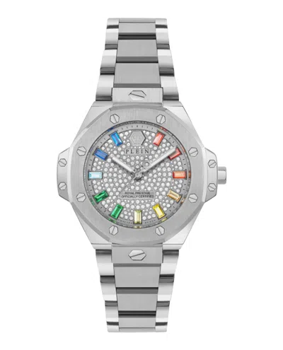 Pre-owned Philipp Plein Women's  Plein Royal Prestige Crystal Pw4fa0425 Watch In Stainless Steel In Silver