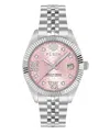 Philipp Plein Date Superlative Crystal Watch In Silver