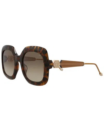 Philipp Plein Women's Spp065s 55mm Sunglasses In Brown