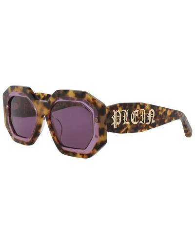 Philipp Plein Women's Spp098m 53mm Sunglasses In Brown