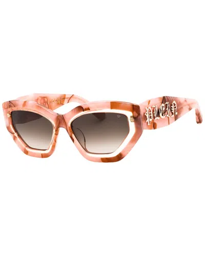 Philipp Plein Women's Spp099m 55mm Sunglasses In Metallic