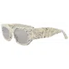 Philipp Plein 51mm Rectangular Sunglasses In White