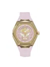 Philipp Plein Women's The Skull Goldtone Stainless Steel Case & Silicone Strap Watch/40mm In Pink