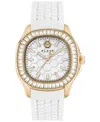 Philipp Plein Women's The Spectre Lady White Silicone Strap Watch 38mm In Ip Yellow Gold