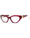 Philipp Plein Women's Vpp069s 55mm Optical Frames In Red