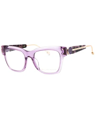 Philipp Plein Women's Vpp125s 52mm Optical Frames In Purple