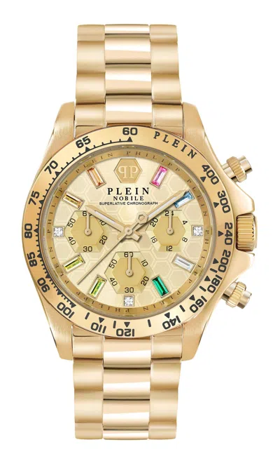 Pre-owned Philipp Plein Women's Watch Analog Quartz Chrono Nobile Lady Pwsba0223 Stainless