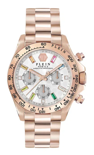 Pre-owned Philipp Plein Women's Watch Analog Quartz Chrono Nobile Lady Pwsba0323 Stainless