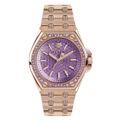 Pre-owned Philipp Plein Women's Watch Analog Quartz Extreme Lady Rose Pwjaa0922 Stainless