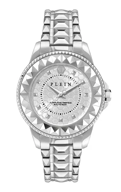 Pre-owned Philipp Plein Women's Watch Analog Quartz Lady Rock Pwpqa0324 Stainless Steel
