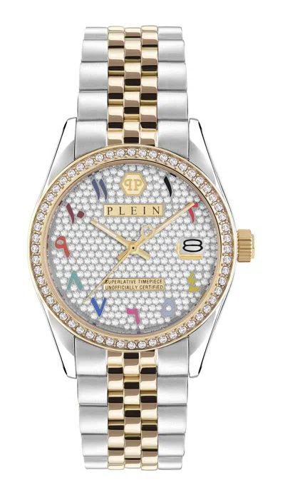 Pre-owned Philipp Plein Women's Watch Analog Quartz Up-to-date Superlative Pw2ba0123 Steel