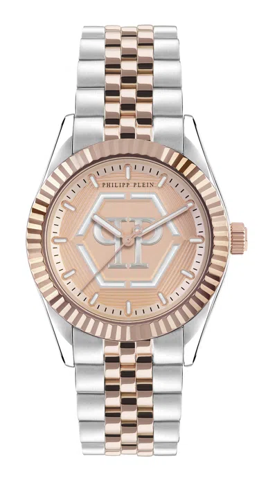Pre-owned Philipp Plein Women's Watch Analog Quartz Up-to-date Superlative Pw2ba0423 Steel