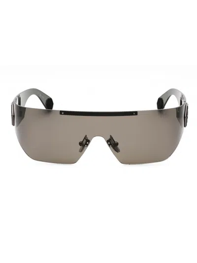 Philipp Plein Womens Spp029m Shield Sunglasses In Brown