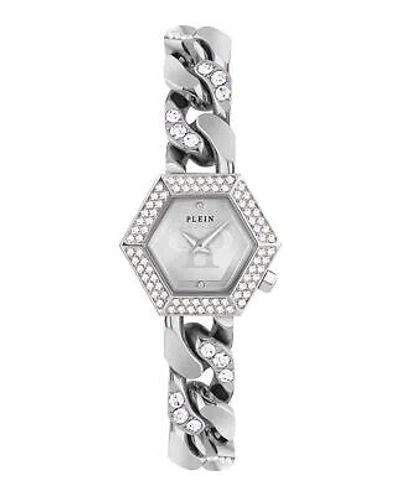 Pre-owned Philipp Plein Womens The Hexagon Stainless Steel 28mm Bracelet Fashion Watch