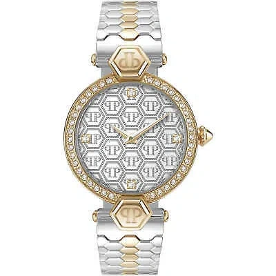 Pre-owned Philipp Plein Womens Wristwatch  Couture Pweaa0521 Stainless Steel Golden
