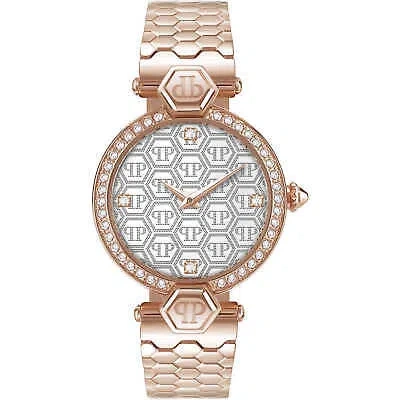 Pre-owned Philipp Plein Womens Wristwatch  Couture Pweaa0821 Stainless Steel Gold Rose