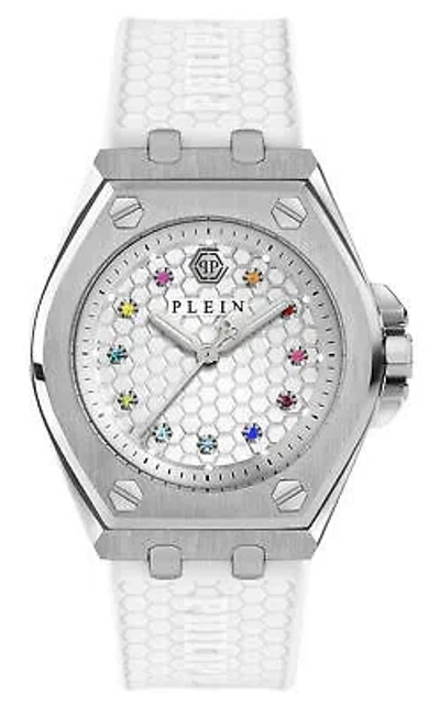 Pre-owned Philipp Plein Womens Wristwatch  Extreme Lady Pwjaa0122 Silicone White