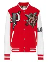 Philipp Plein Love Angel Bomberjacke In Red