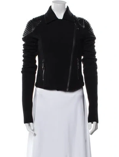 Pre-owned Philipp Plein Wool Biker Jacket In Black