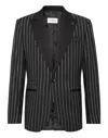 Philipp Plein Crystal-embellished Single-breasted Blazer In Black