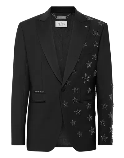 PHILIPP PLEIN WOOL BLAZER LORD FIT STARS