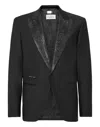 Philipp Plein Wool Blazer Ls Strass Rever
