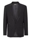 Philipp Plein Wool Blazer Monogram In Black