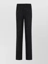 Philipp Plein Wool Blend Sequined Pants With Pinstripe Pattern