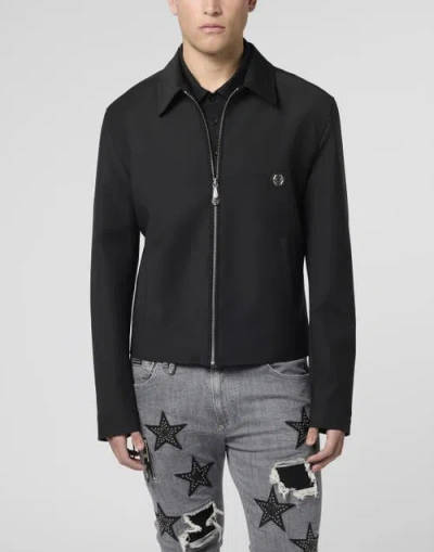Philipp Plein Wool Blouson Men In Black
