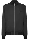 Philipp Plein Wool Bomber Jacket In Black