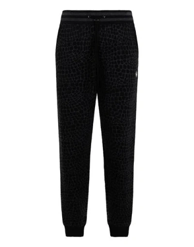 Philipp Plein Wool Cashmere Joggers Cocco Men In Black