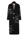 Philipp Plein Castoni Teddy Bear Oversized Coat In Black
