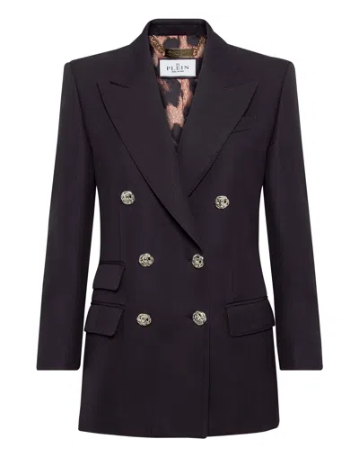 PHILIPP PLEIN WOOL MARINE FIT BLAZER