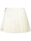 Philipp Plein Wool Marine Plissé Skirt In Weiss