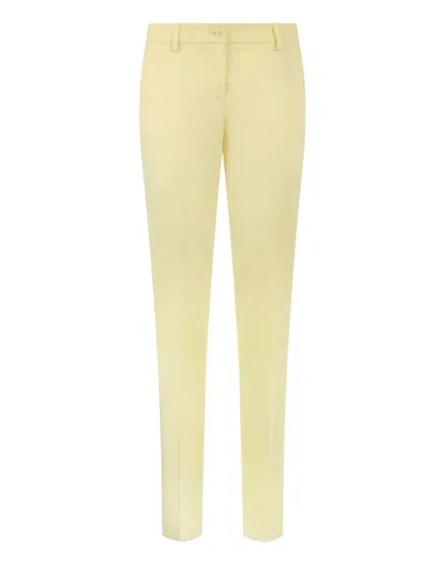 Philipp Plein Wool Office Trousers Regular Waist In Yellow