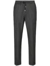Philipp Plein Wool Pinstripe Jogging Trousers In 灰色