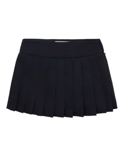 Philipp Plein Kids'  Wool Pleated Mini Skirt Girl In Navy