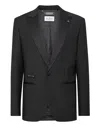 Philipp Plein Wool Printed Blazer Skull