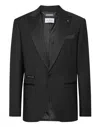 Philipp Plein Lurex Blazer Lord Fit Sartorial In Black