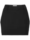 Philipp Plein Wool Strass Mini Skirt In Black