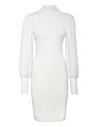 Philipp Plein Wool Turtleneck Dress Ls In White
