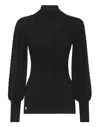 Philipp Plein Wool Turtleneck Ls Basic In Black