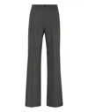 Philipp Plein Wool Wide Leg Trousers In Gray