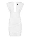 Philipp Plein Wrinkles Mini Dress In White