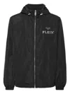 Philipp Plein Zip-up Hooded Jacket In Black