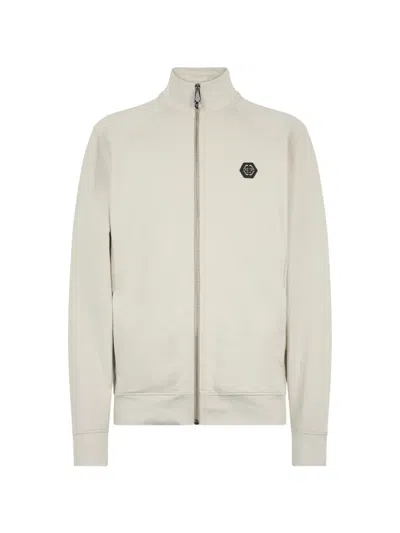 Philipp Plein Zip-up Sports Jacket In Neutral